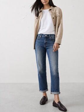 Levi's Denizen Modern Slim Cuffed Blue Jeans